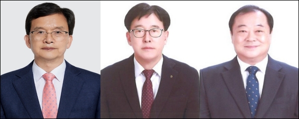 ▲ 단독 등록 무투표 당선자, 왼쪽부터 최창오, 김임준, 주영포